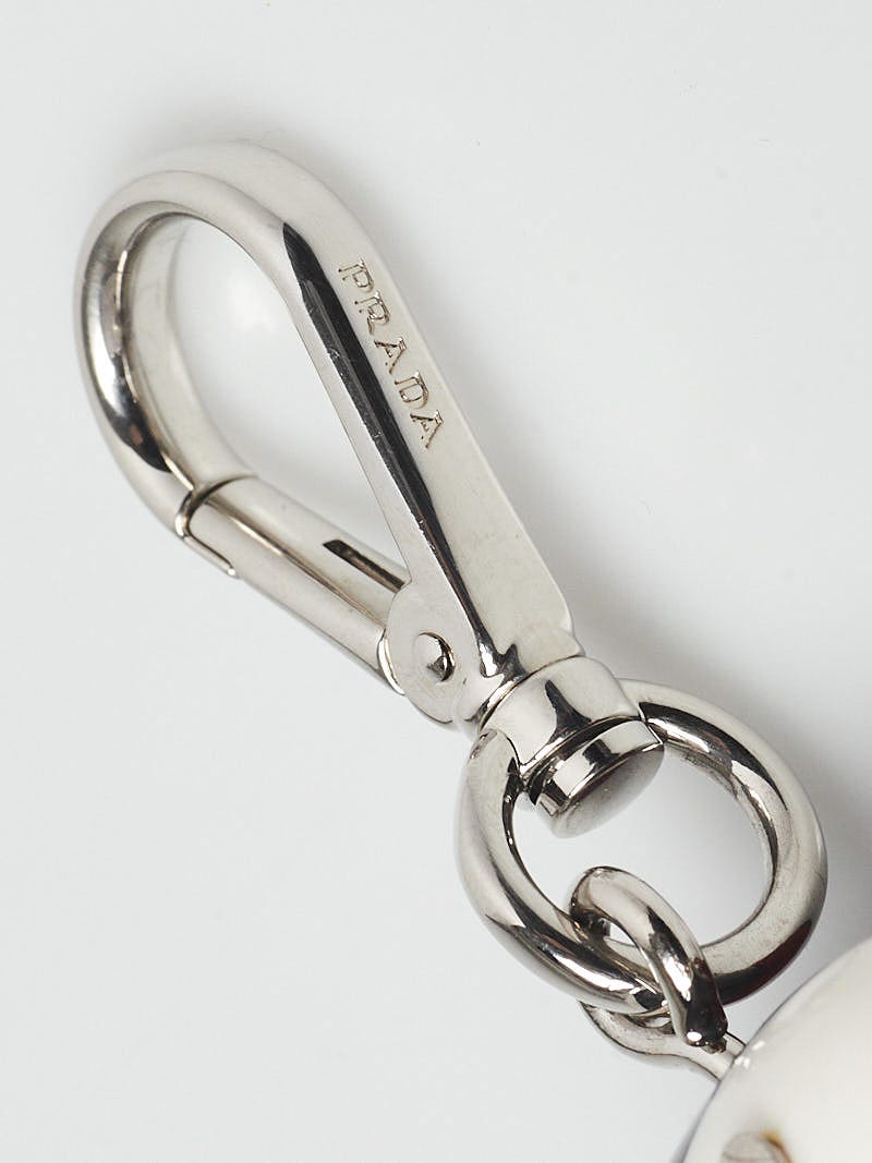 Prada Black Saffiano Leather and Resin Vlad The Vampire Robot Key