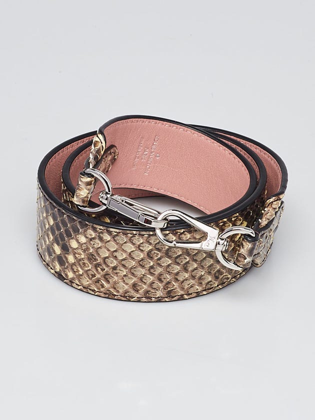 Louis Vuitton Beige Python Bandouliere Strap