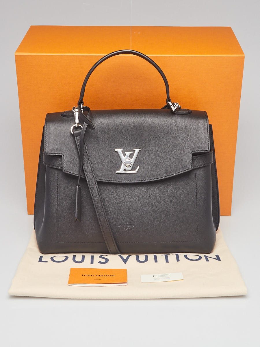 Louis Vuitton Black Leather Lockme Ever MM Bag - Yoogi's Closet