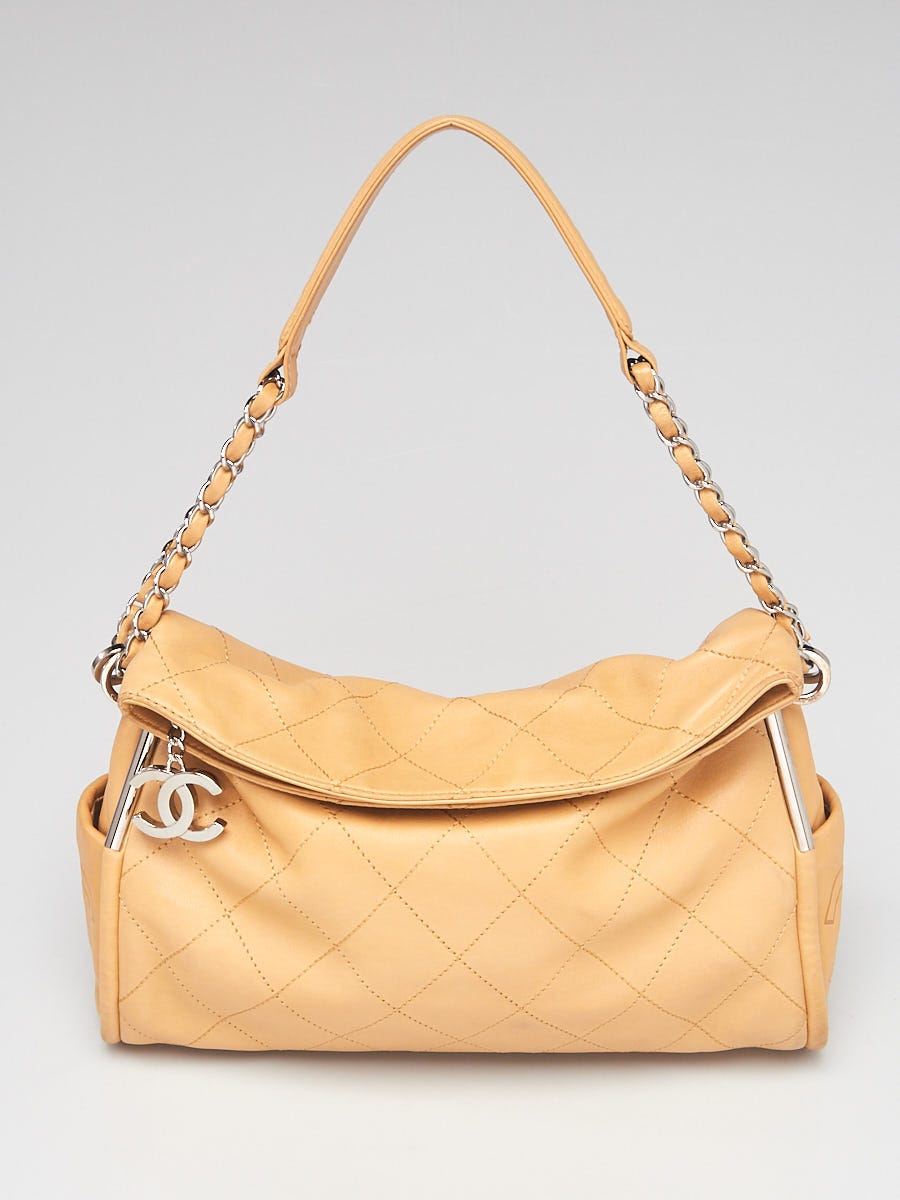 Chanel Beige Quilted Lambskin Leather Medium Ultimate Soft Bag - Yoogi's  Closet