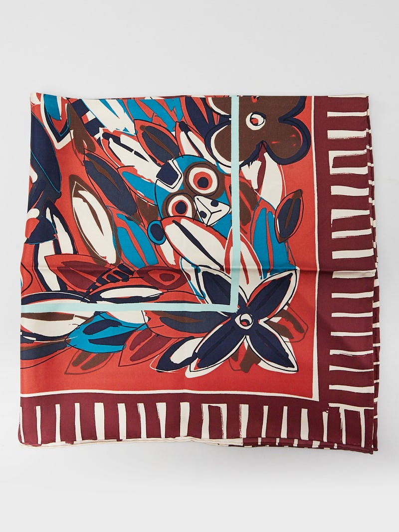 Louis Vuitton Multicolor Printed Silk Square Scarf