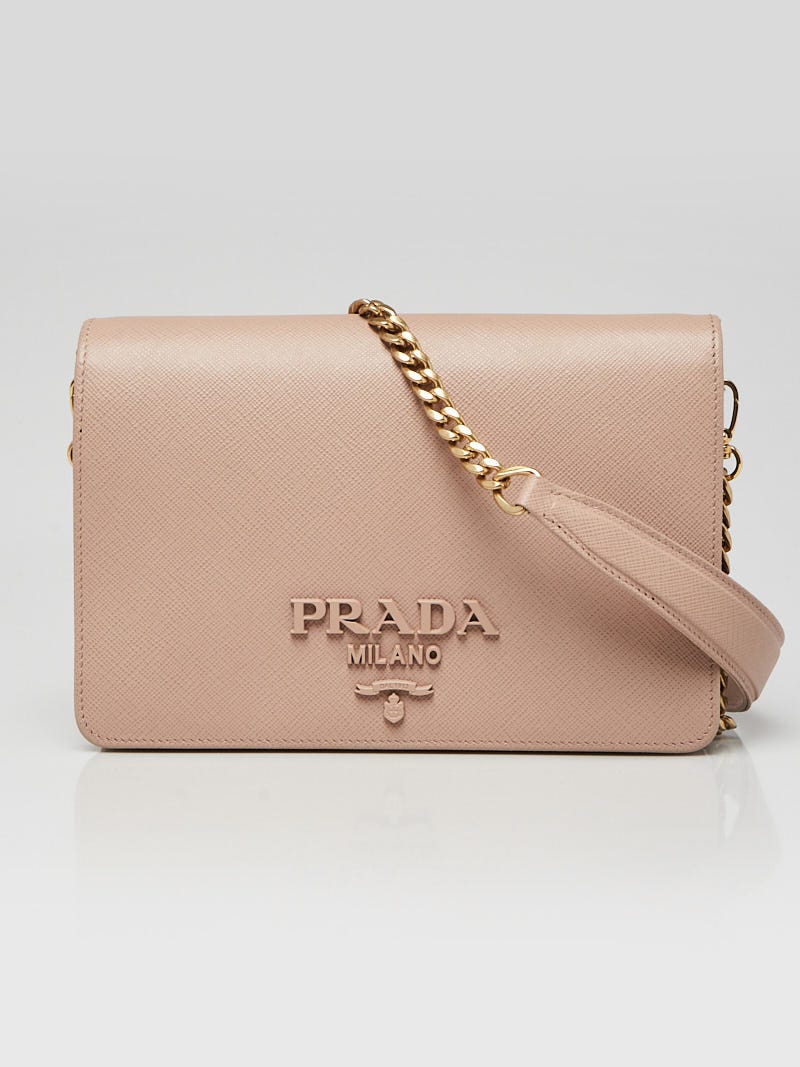 PRADA Wallet Chain 1BP012 Chain wallet Safiano leather/Gold