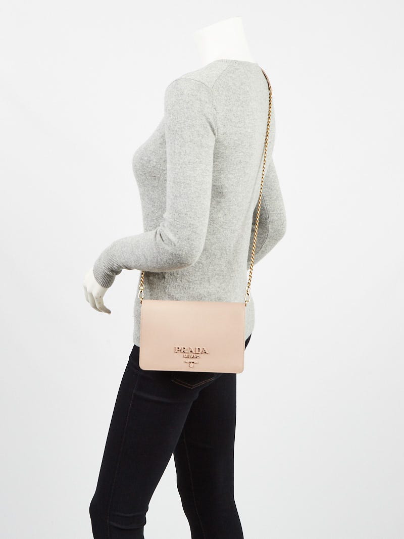 Prada Beige Saffiano Leather Crossbody Bag - 1BP012