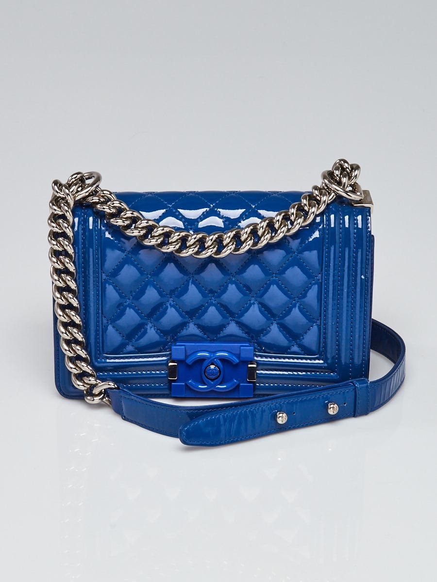 Chanel - Blue Fur Boy Bag Small