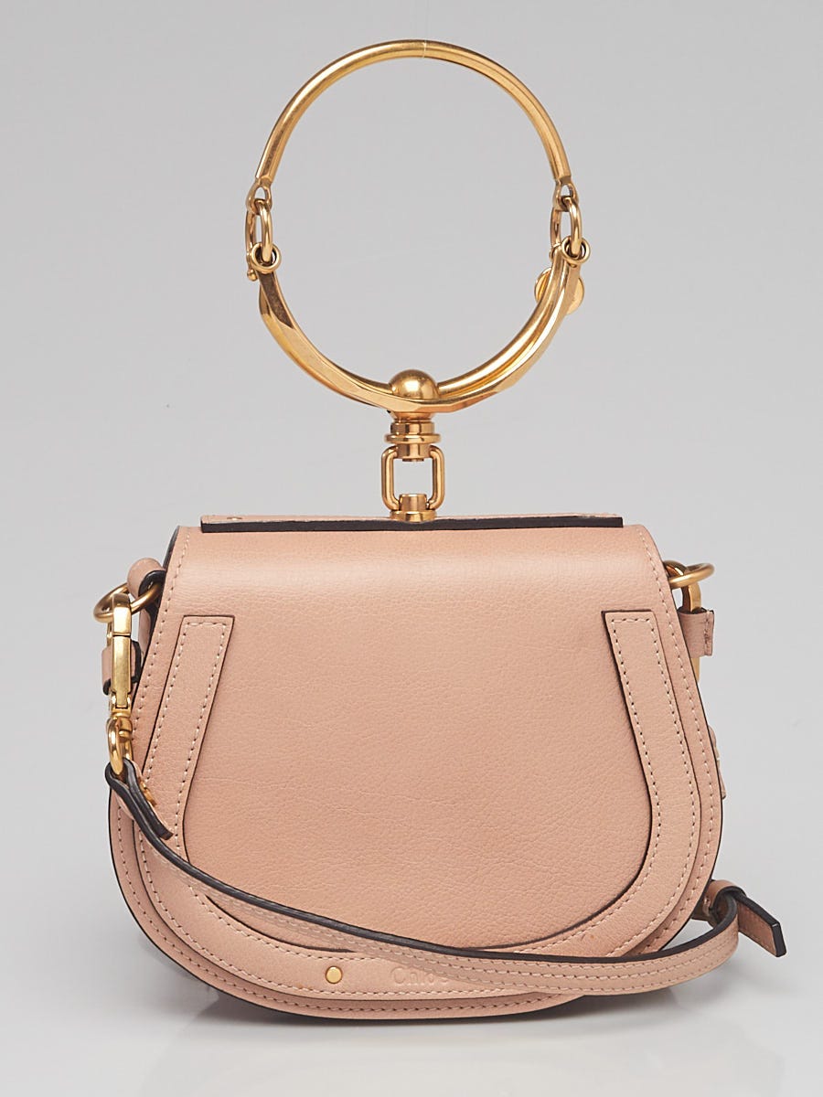 Chloe Cream Leather Small Nile Bracelet Bag