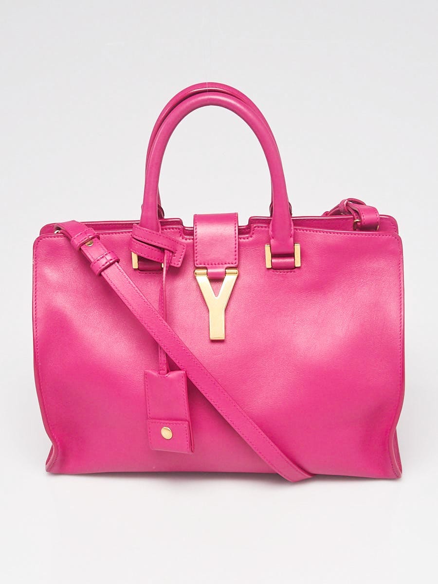 Yves Saint Laurent Pink Calfskin Leather Small Cabas Chyc Bag