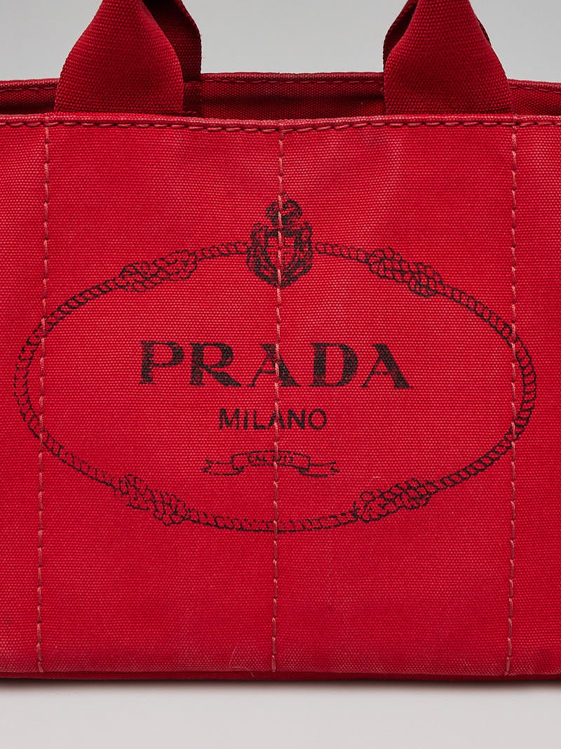 Prada logo-print Canvas Tote Bag - Farfetch