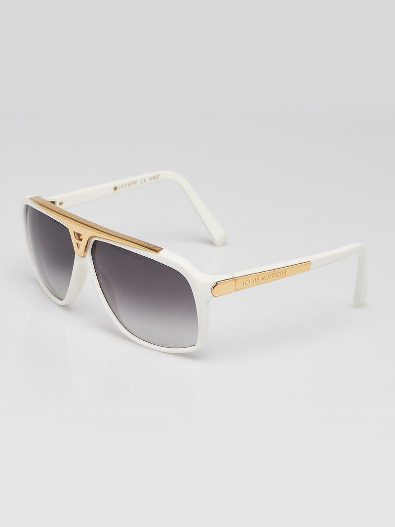 struktur forsigtigt Due Louis Vuitton White Acetate Frame Evidence Millionaire Sunglasses Z0240W -  Yoogi's Closet