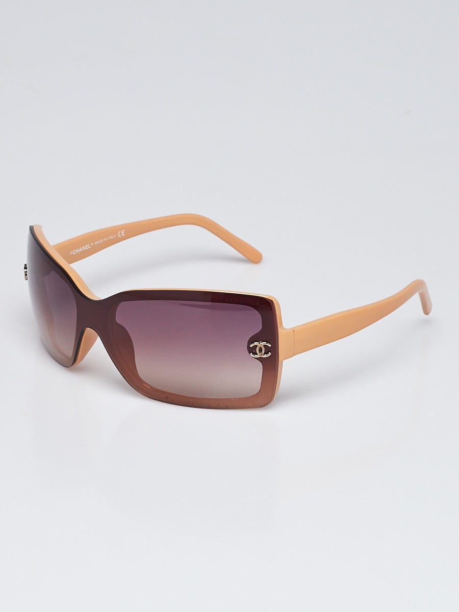 Chanel Small Brown Rectangle Sunglasses