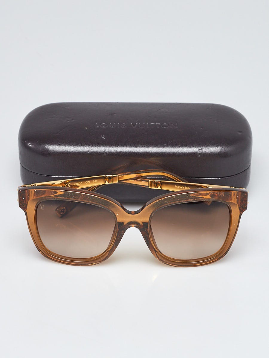 Louis Vuitton Gold Glitter Acetate Frame Audrey Sunglasses Z0766W - Yoogi's  Closet