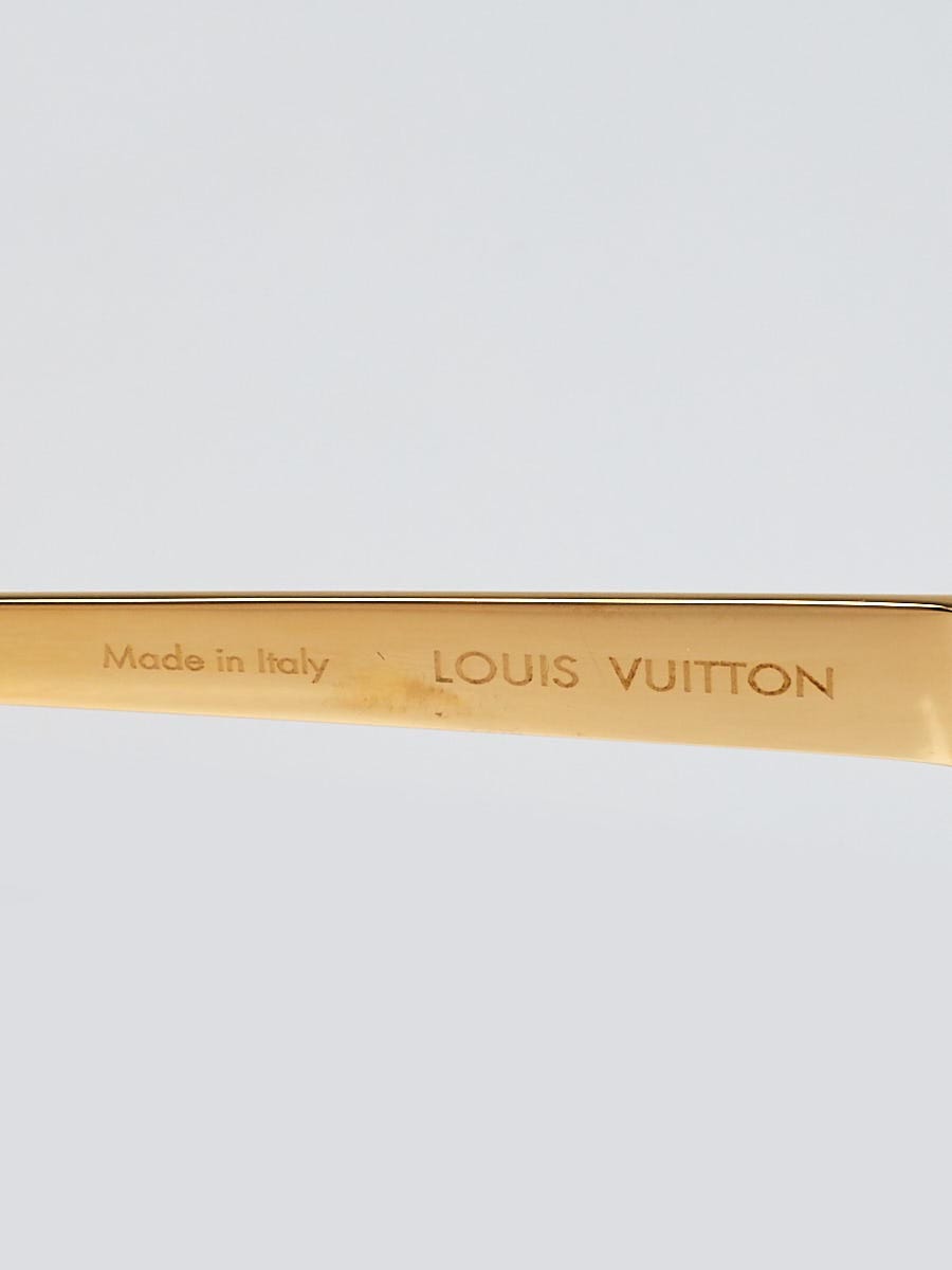 Louis Vuitton Gold Glitter Acetate Frame Audrey Sunglasses
