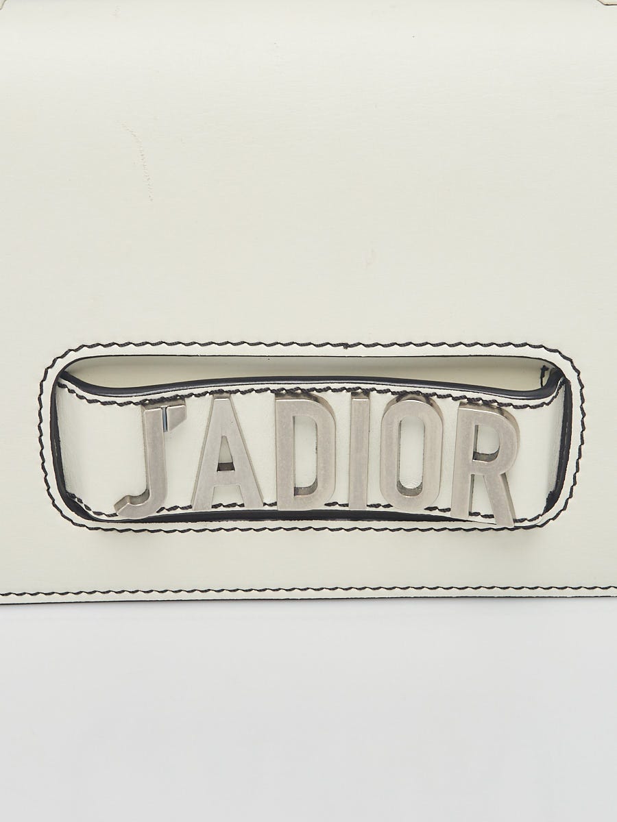 Christian Dior White Smooth Calfskin Leather J'ADIOR Shoulder Bag