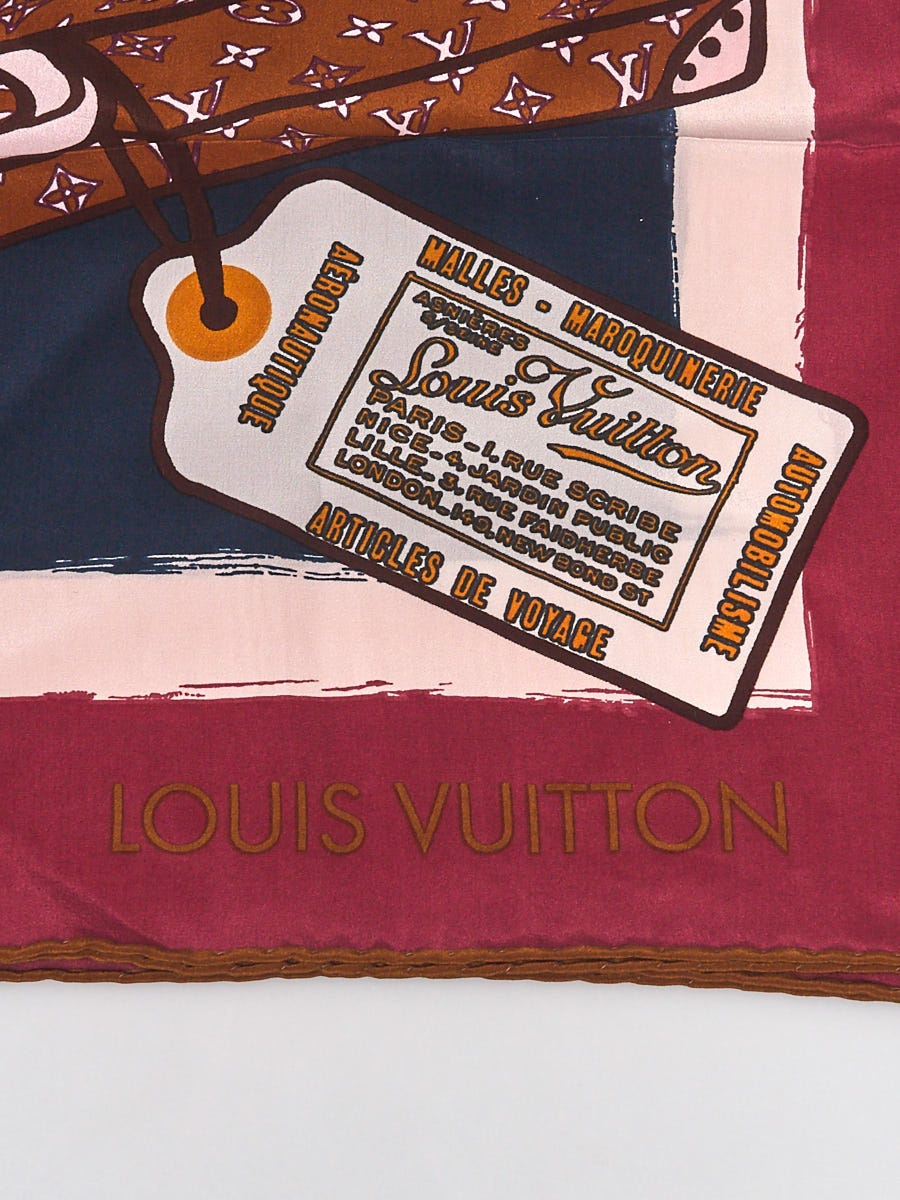 Louis Vuitton Blue Cotton Travelling Requisites Scarf - Yoogi's Closet