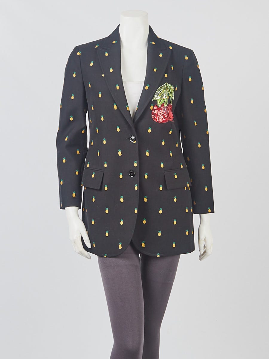 Gucci - Authenticated Jacket - Cotton Black Plain for Women, Very Good Condition