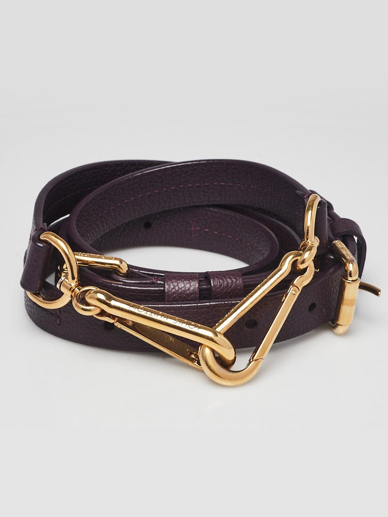 Louis Vuitton Purple Two-Tone Leather Shoulder Strap - Yoogi's Closet