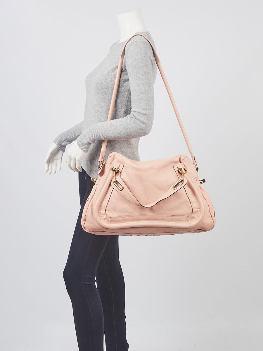 Chloe Light Pink Leather Large Paraty Bag