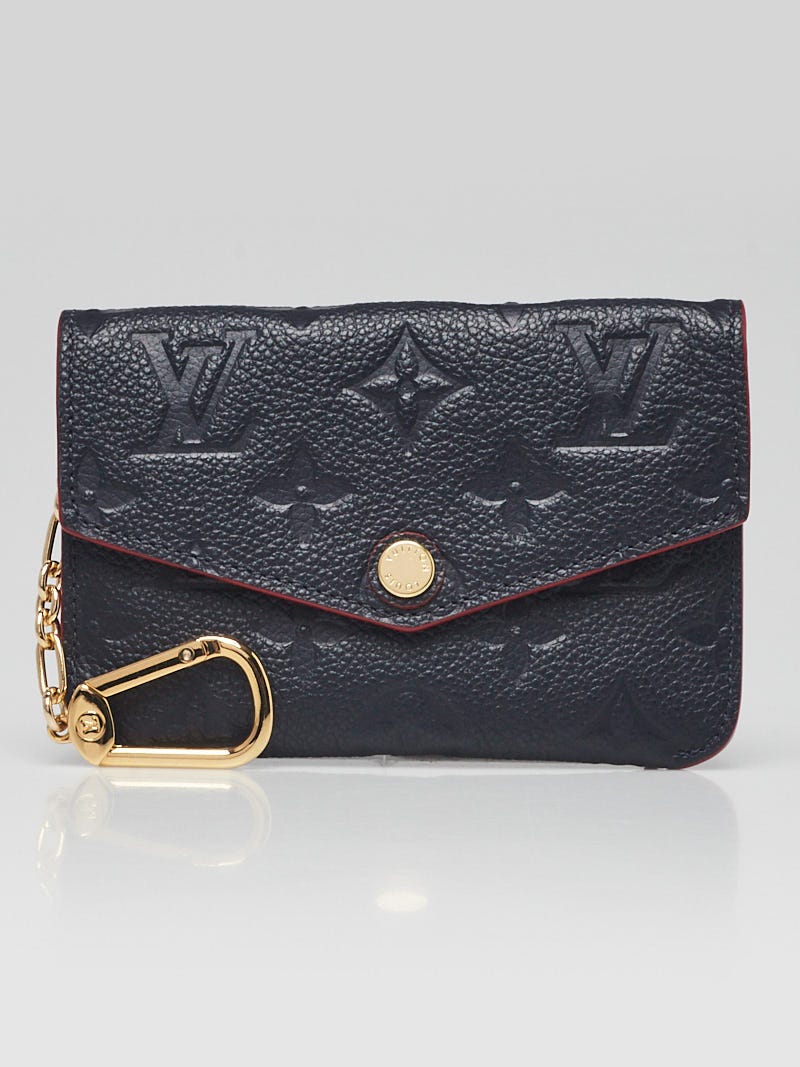 Louis Vuitton Navy Blue Marine x Red Leather Monogram Empreinte