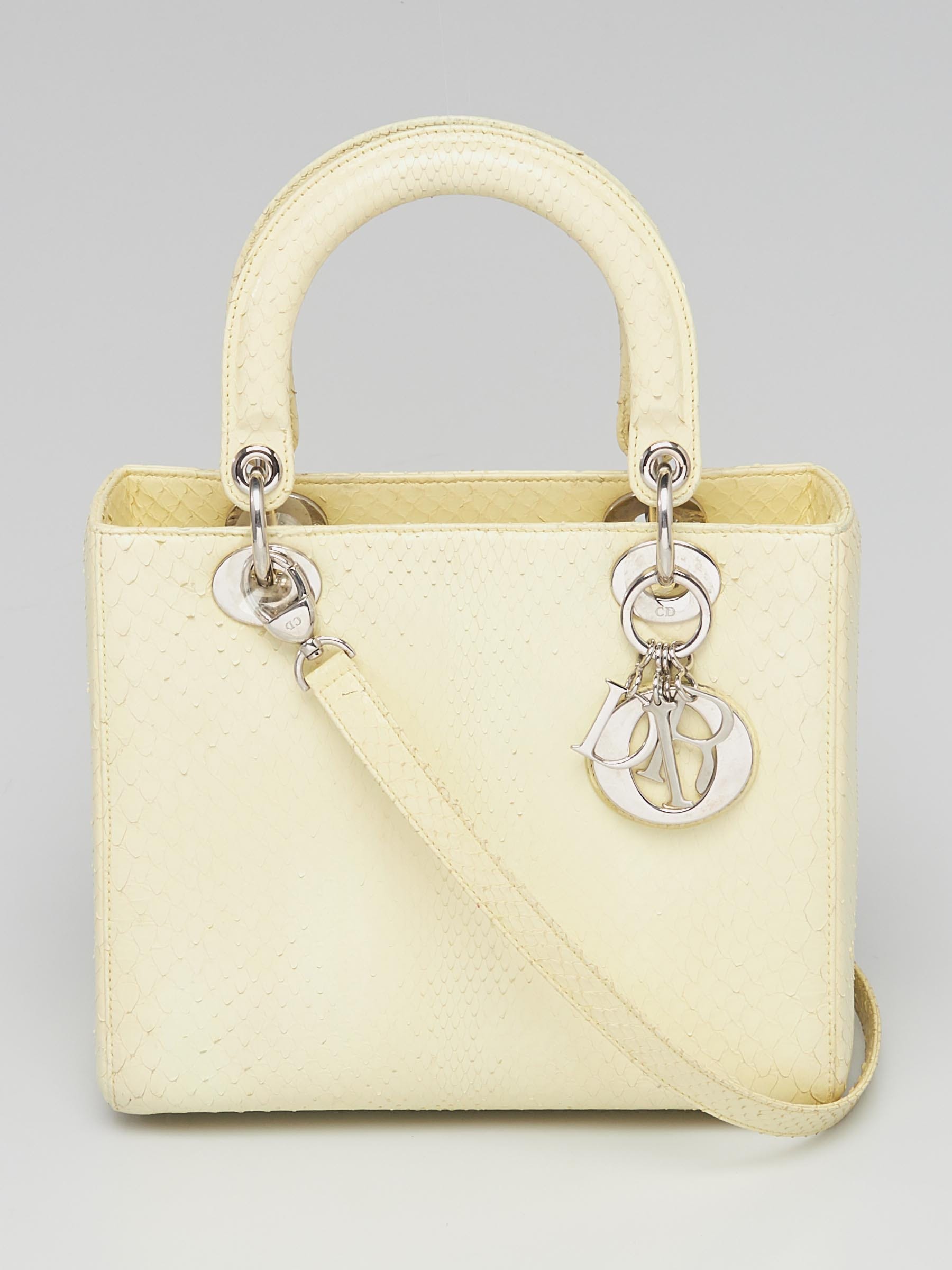 Dior White Leather Day Tote Bag - Yoogi's Closet