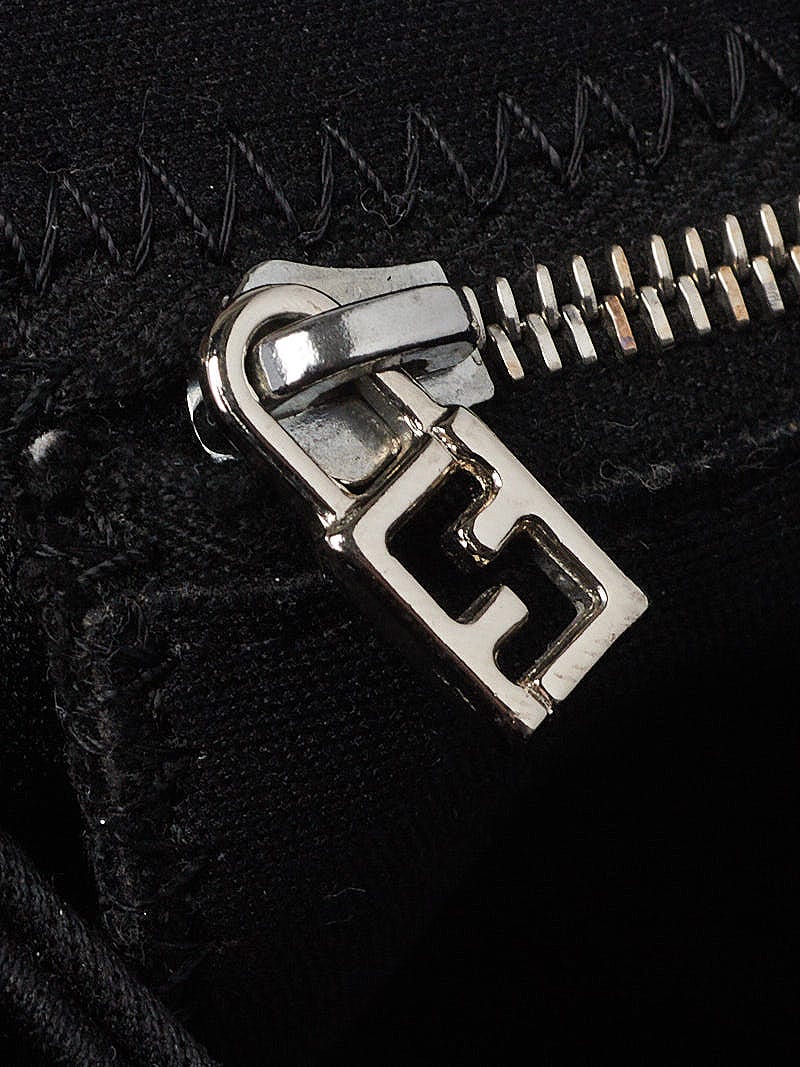 Fendi Black Fabric Forever Baguette Shoulder Bag | Yoogi's