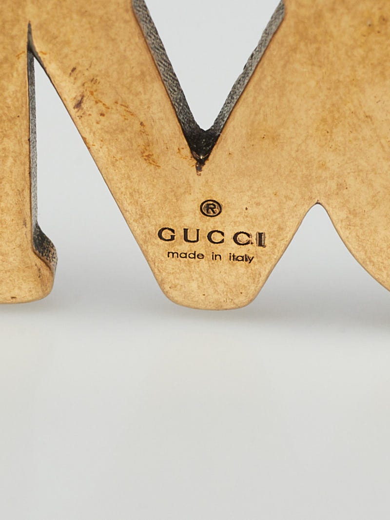 Gucci Rainbow Crystal Goldtone Metal 