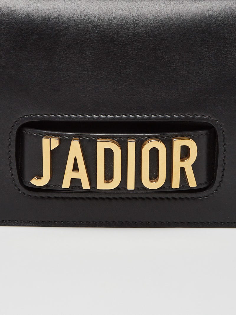 Christian Dior Black Smooth Calfskin Leather J'ADIOR Shoulder Bag