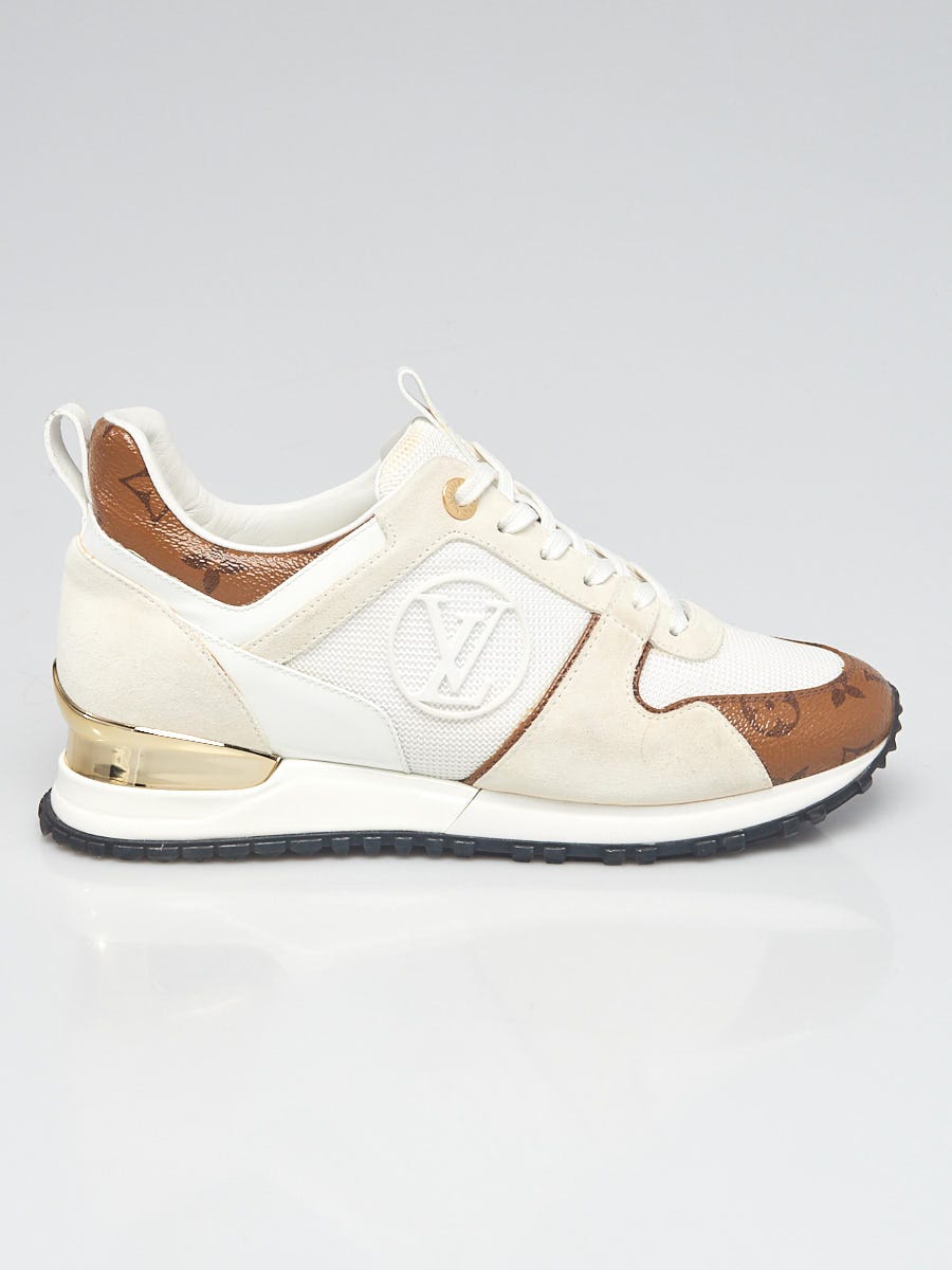 Louis Vuitton White Mesh Fabric and Leather Run Away Sneakers Size 7.5/38 - Yoogi's  Closet