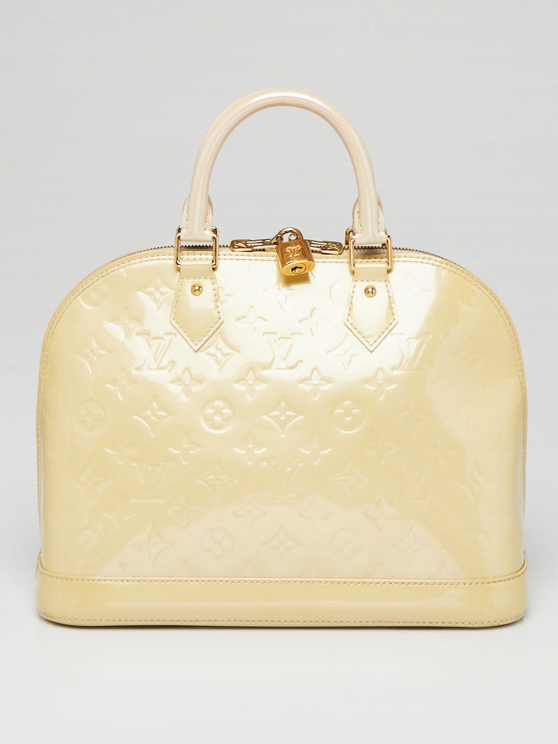 Louis Vuitton Citrine Monogram Vernis Alma PM Bag | Yoogi's Closet