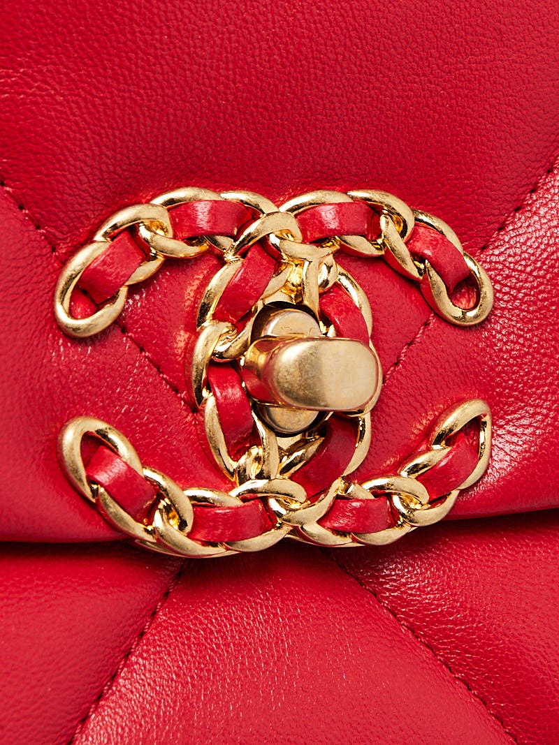 Chanel 19 flap bag red sale