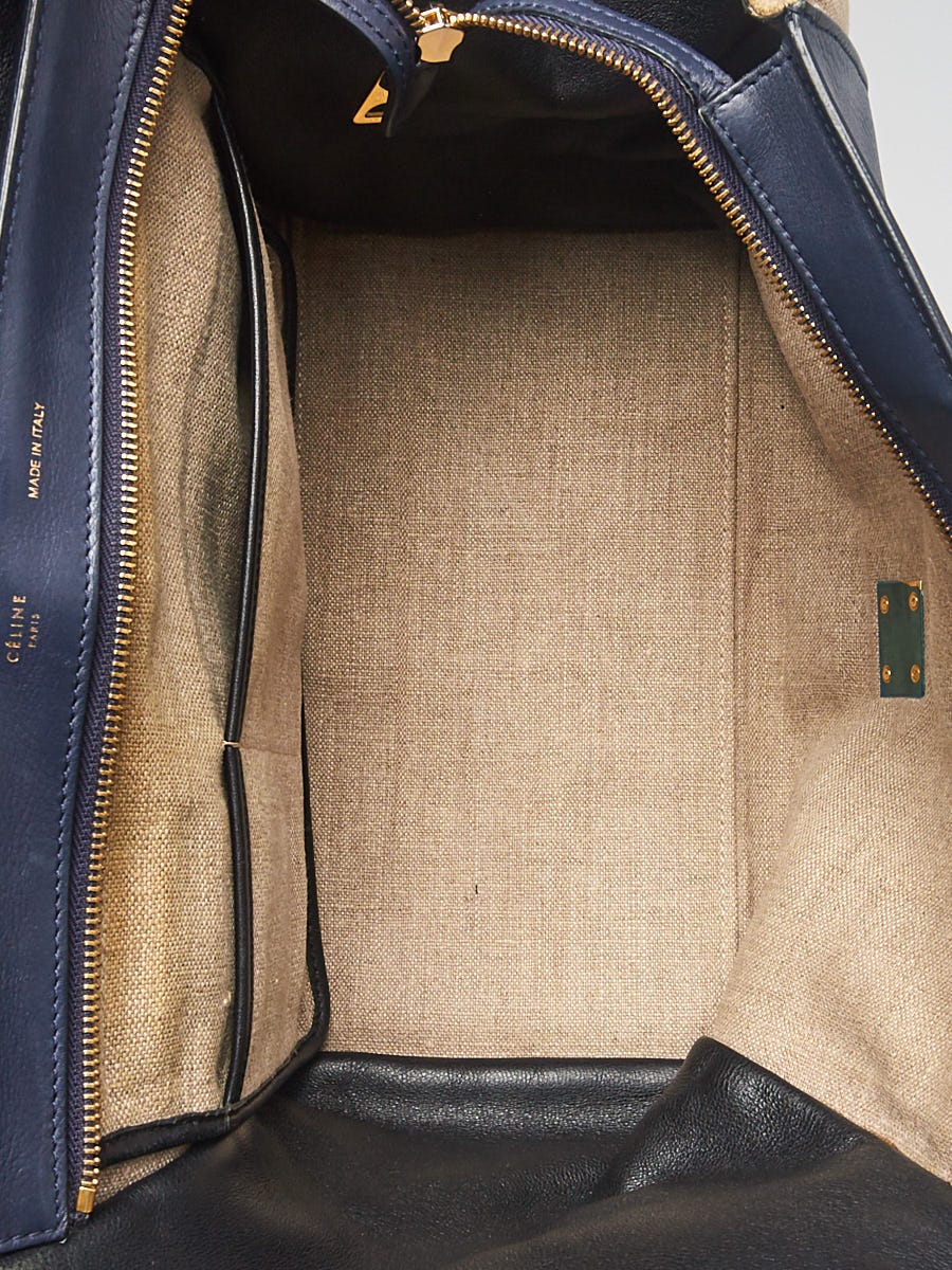 Celine Tri Color Leather/Suede Large Trapeze Bag - Yoogi's Closet