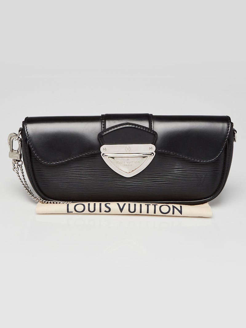 Louis Vuitton Black Epi Leather Montaigne Clutch Bag w/o Strap