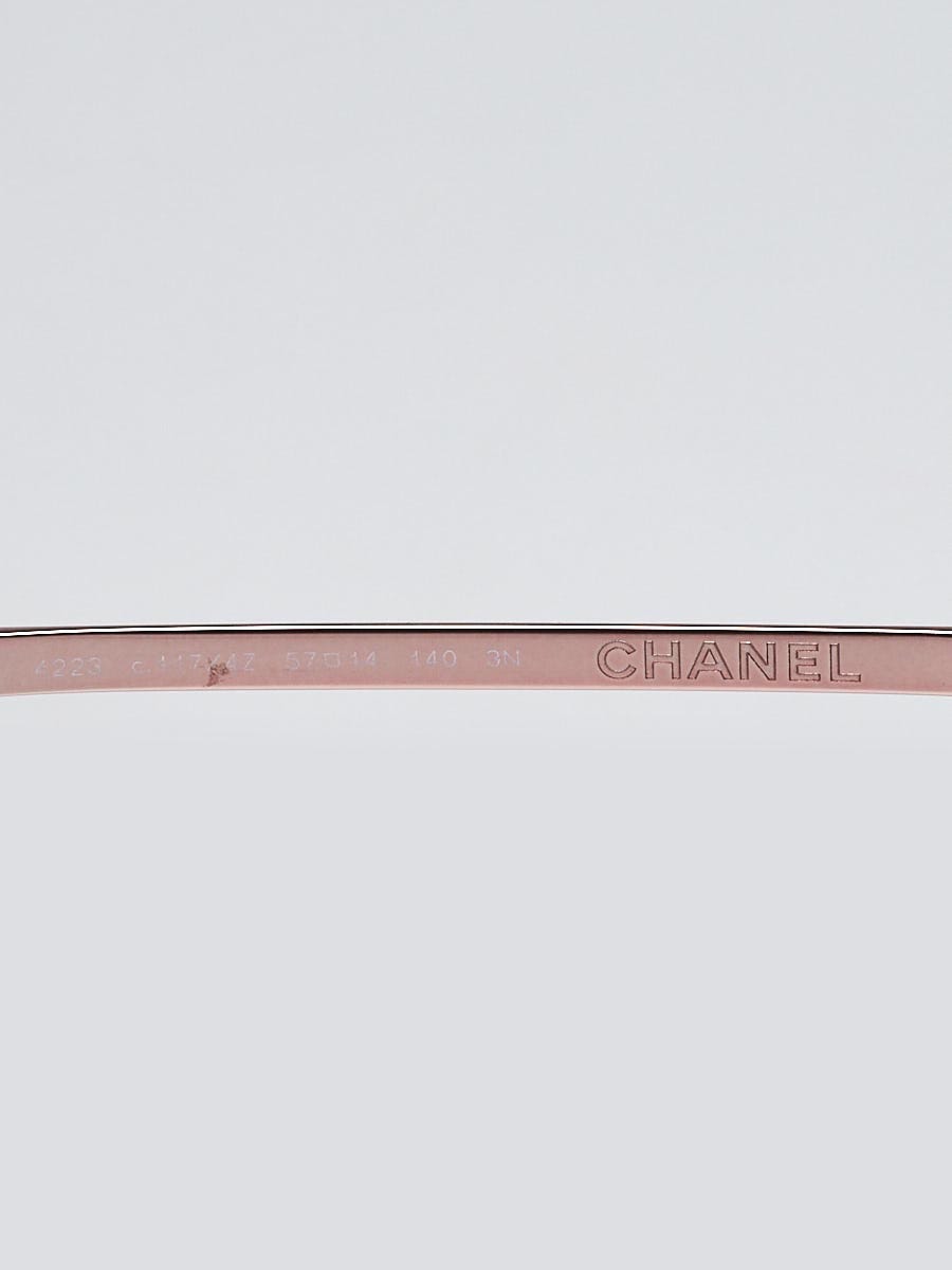Chanel Rose Gold Mirror Summer Pilot Sunglasses - 4223 - Yoogi's Closet