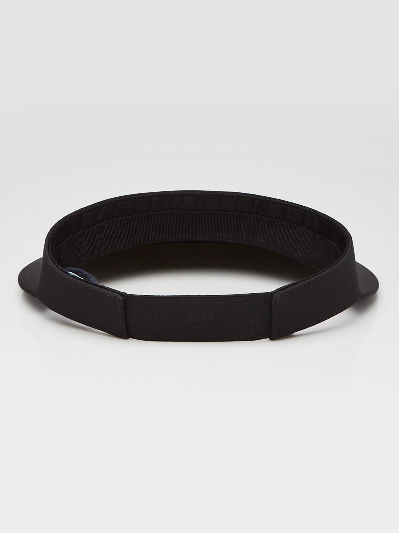 Prada Black Nylon Logo Visor Hat Size L | Yoogi's Closet