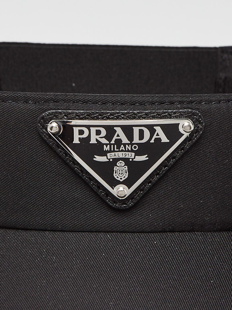 Prada Black Nylon Logo Visor Hat Size L | Yoogi's Closet
