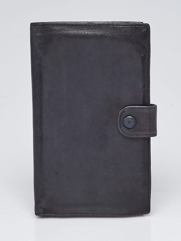 Chanel Black Lambskin Leather CC French Purse Wallet