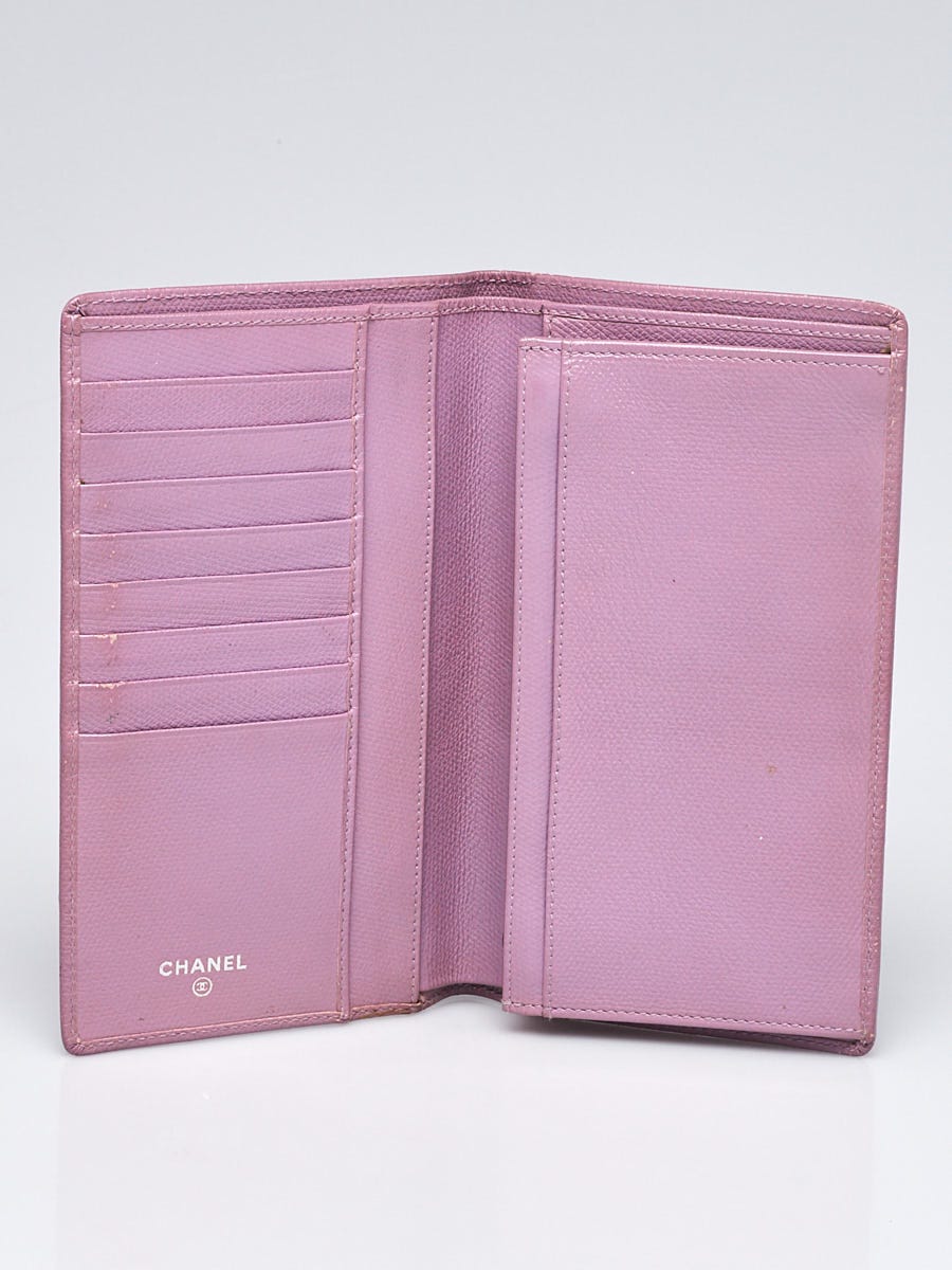 Chanel Light Purple Caviar Leather L Yen Wallet