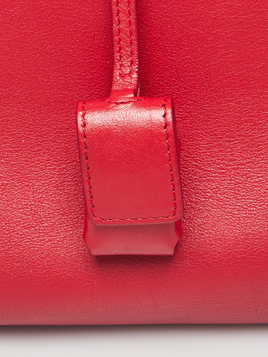 Sac de jour leather tote Saint Laurent Red in Leather - 35647485