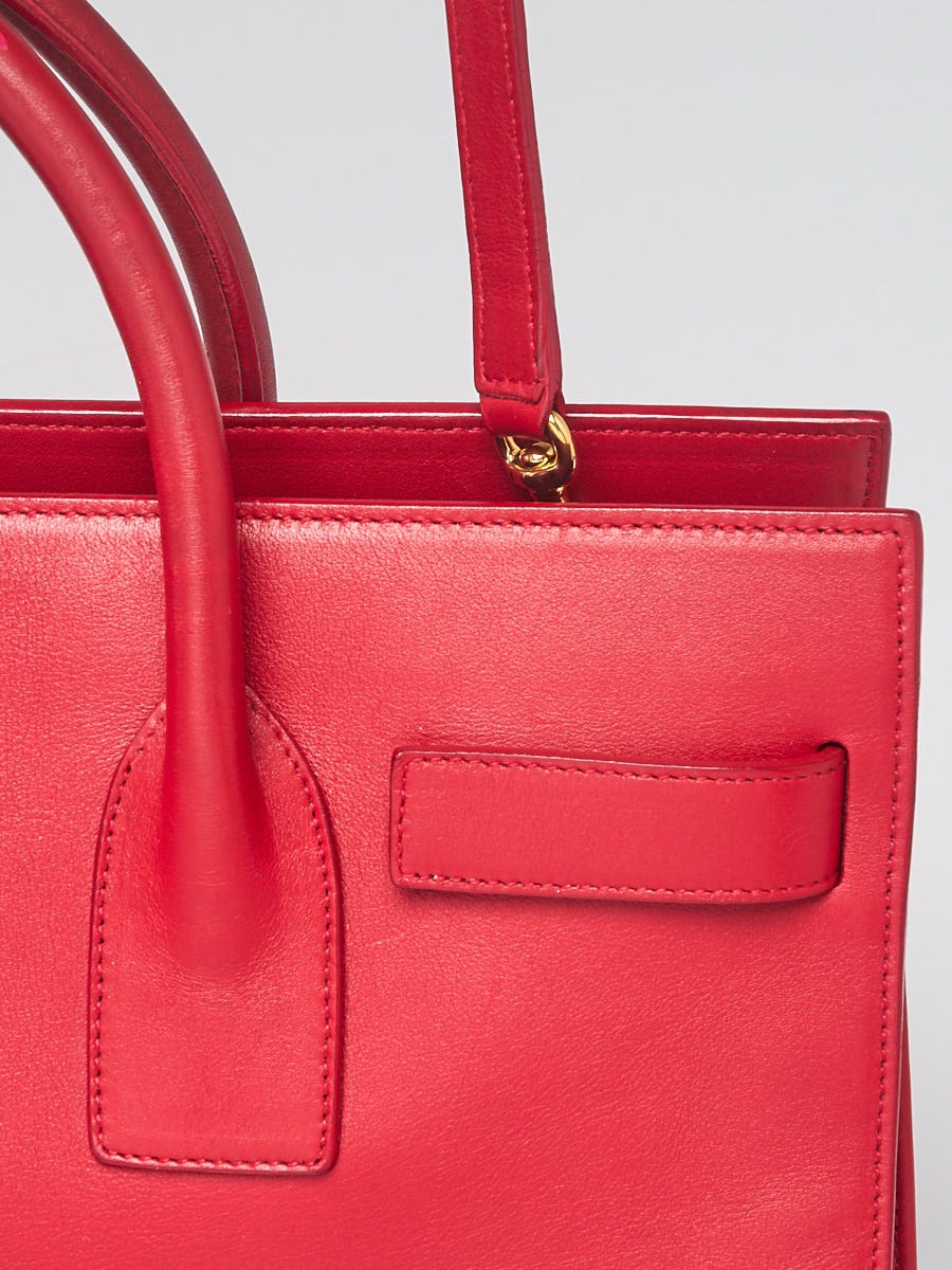Yves Saint Laurent Red Leather Monogram Lou Belt Bag - Yoogi's Closet