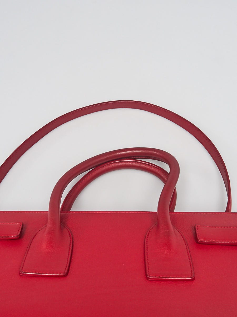 Sac de jour leather tote Saint Laurent Red in Leather - 36941595