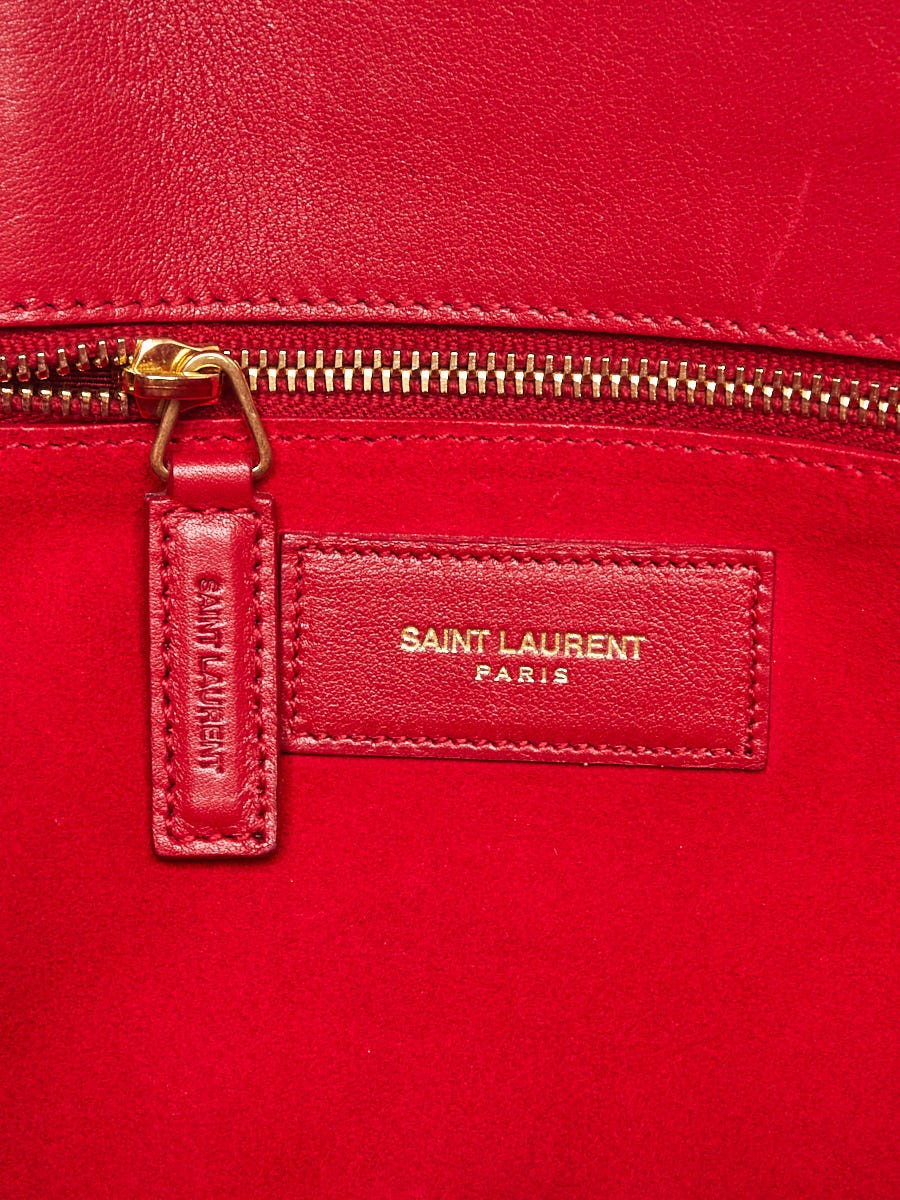 Sac de jour leather handbag Saint Laurent Red in Leather - 32367804