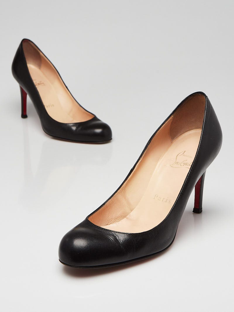 Christian Louboutin Black Leather Simple 85 Pumps Size 5/35.5