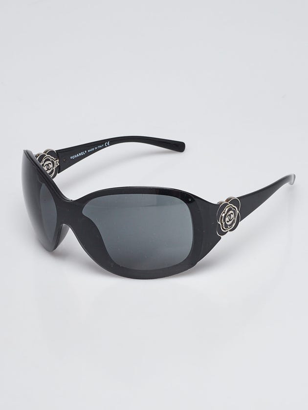 Chanel Black Frame Camellia Flower Sunglasses-6032