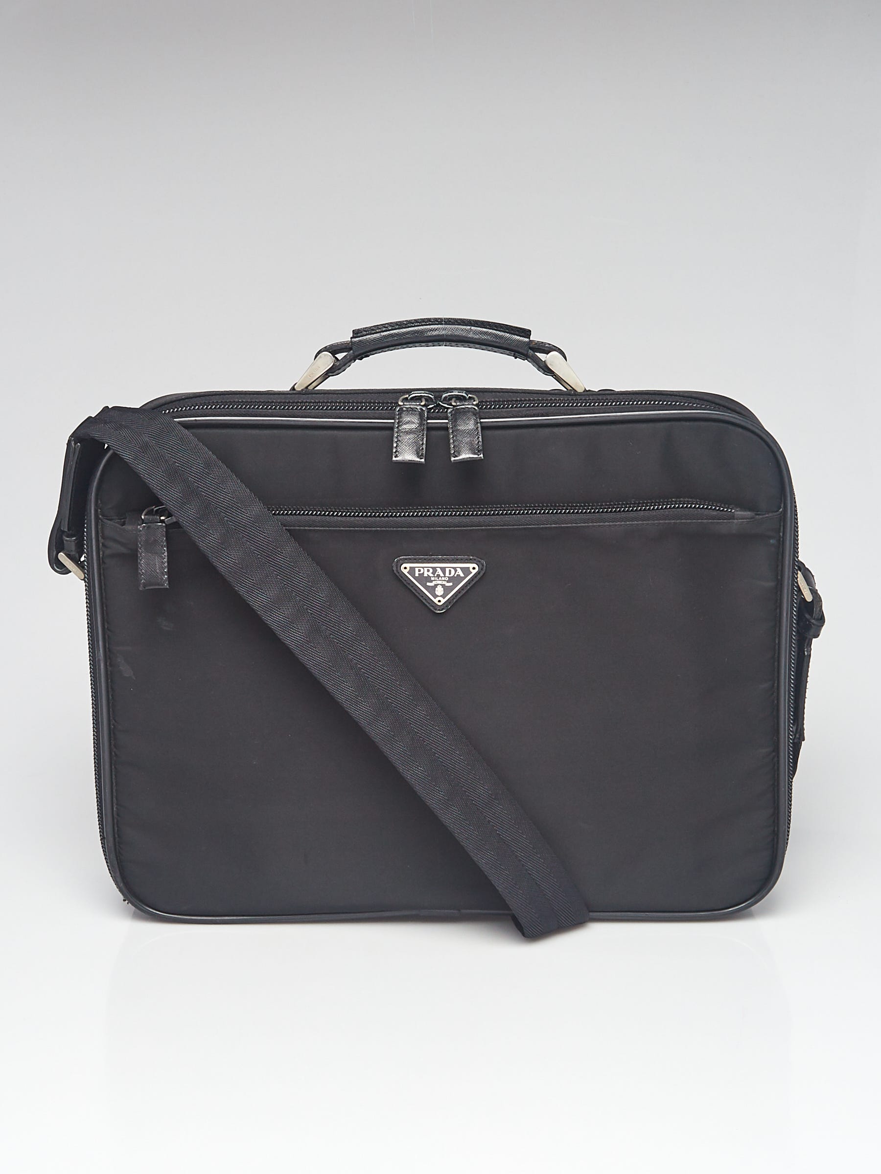 Prada Black Viaggio Nylon Briefcase Bag V147 Yoogi s Closet