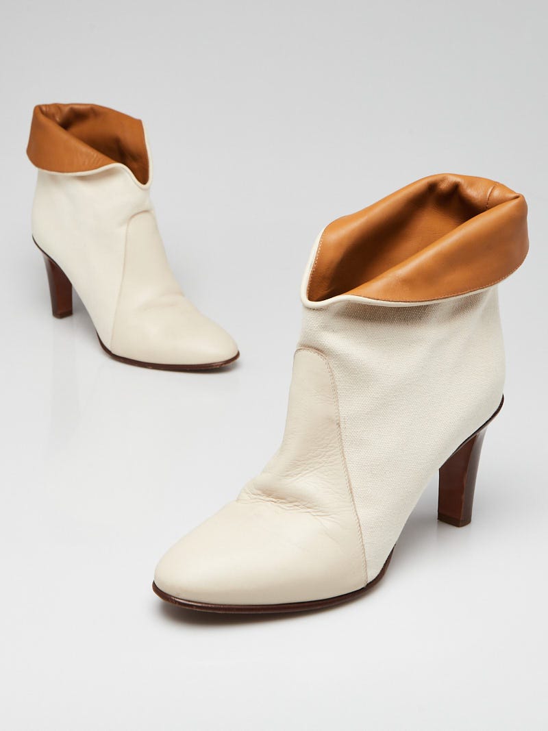 Chloe white ankle boots hotsell