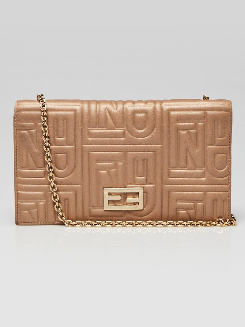 Fendi Wallet On Chain With Pouches - Beige