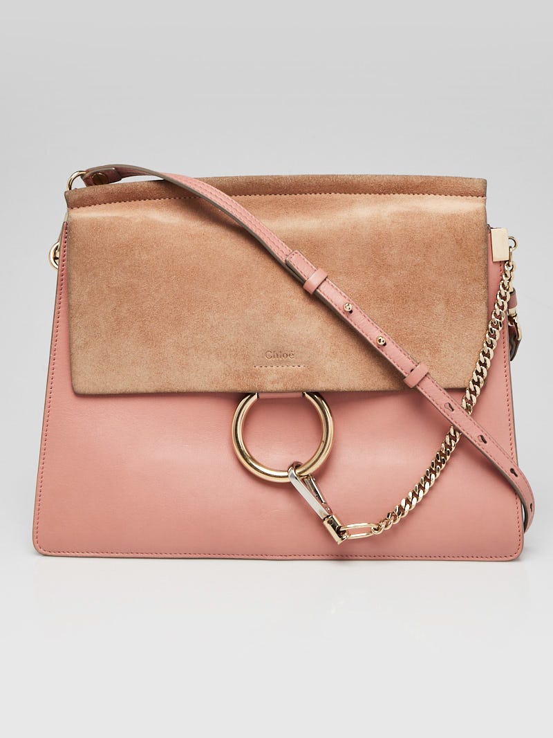 Chloé Marcie Textured-leather Shoulder Bag Pink