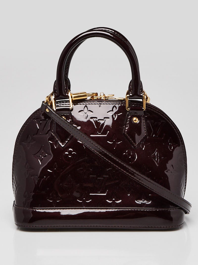 Alma patent leather handbag Louis Vuitton Brown in Patent leather