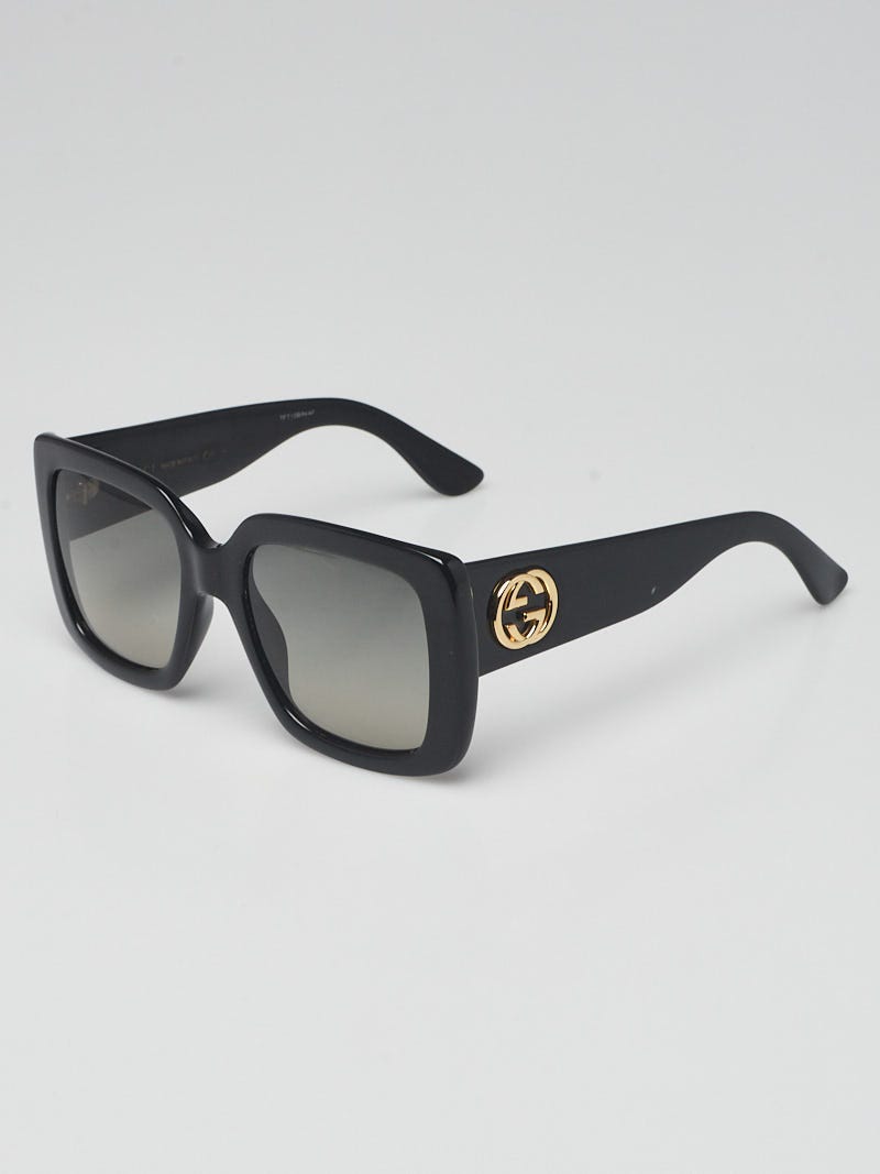 Gucci Black Acetate Oversized Square Frame Sunglasses 