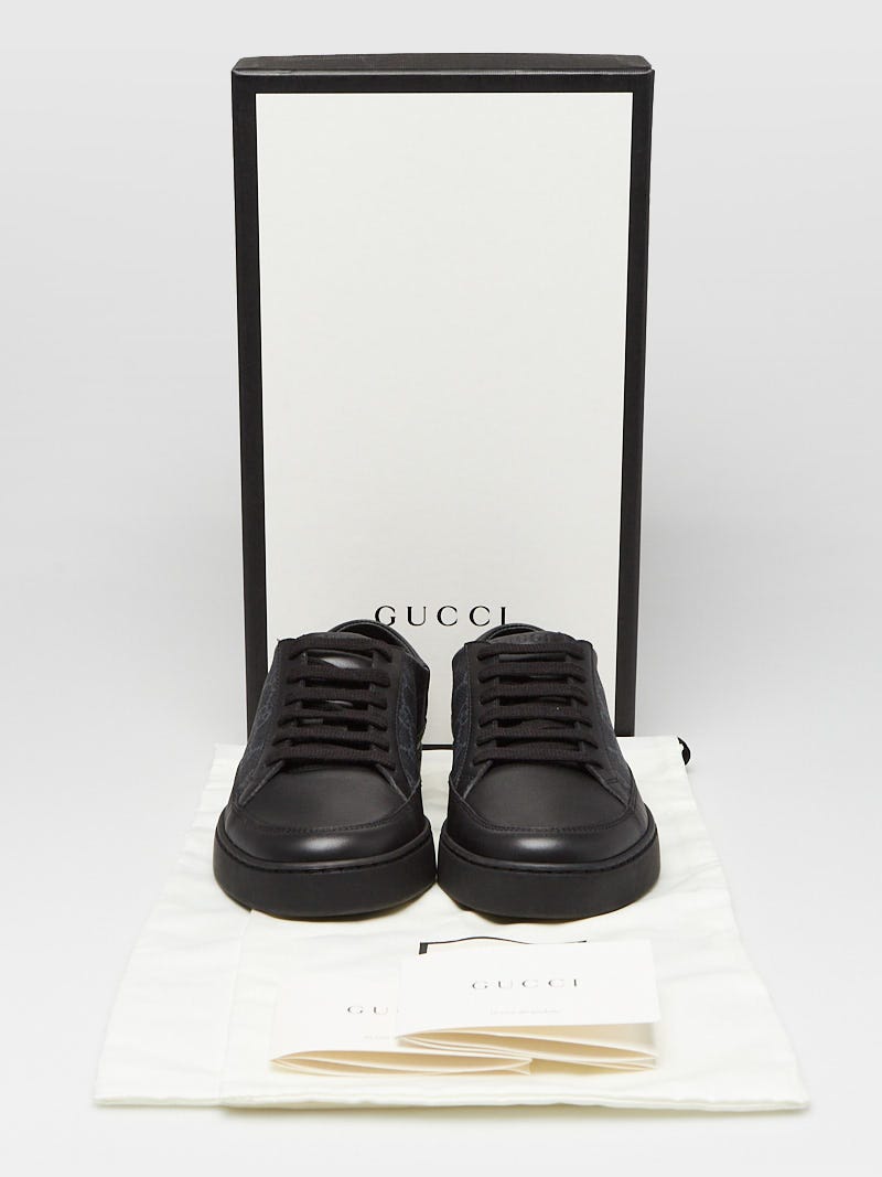 Gucci - Authenticated Trainer - Leather Black Plain for Men, Very Good Condition