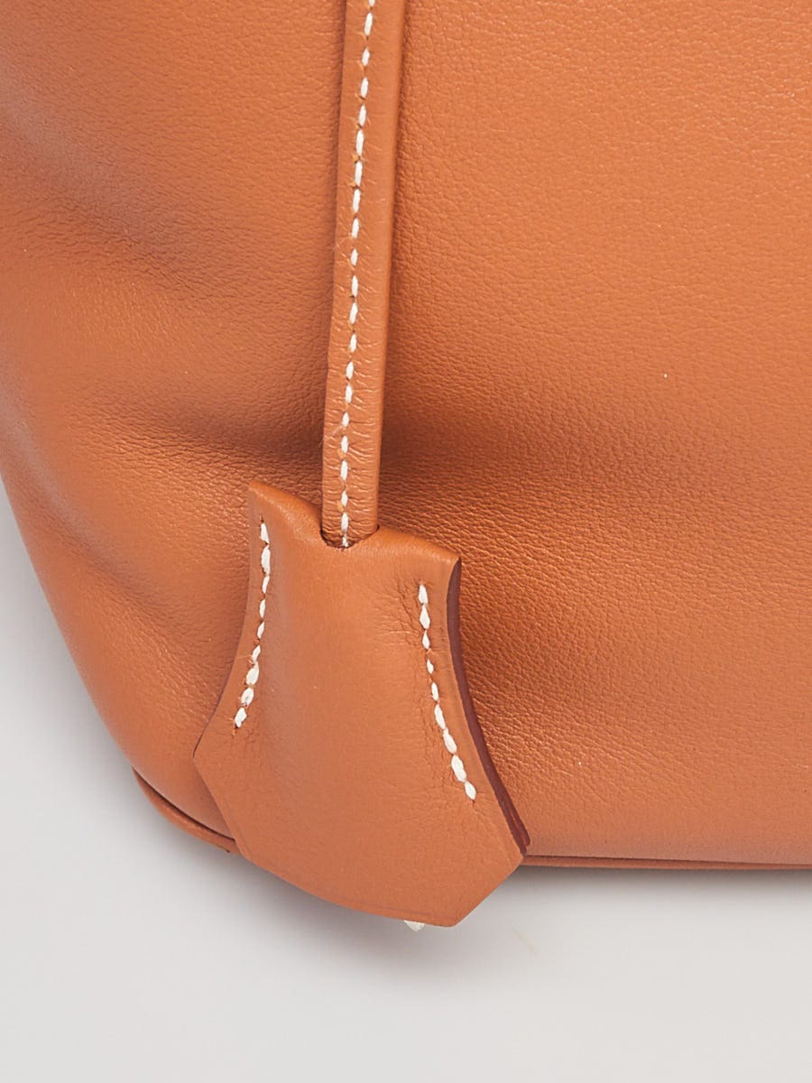 Hermes 26cm Bi-Color Gold/Orange Swift Leather Palladium