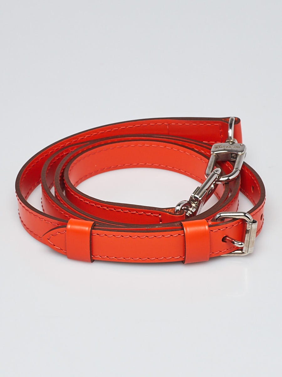Louis Vuitton 16mm Orange Smooth Leather Adjustable Strap - Yoogi's Closet